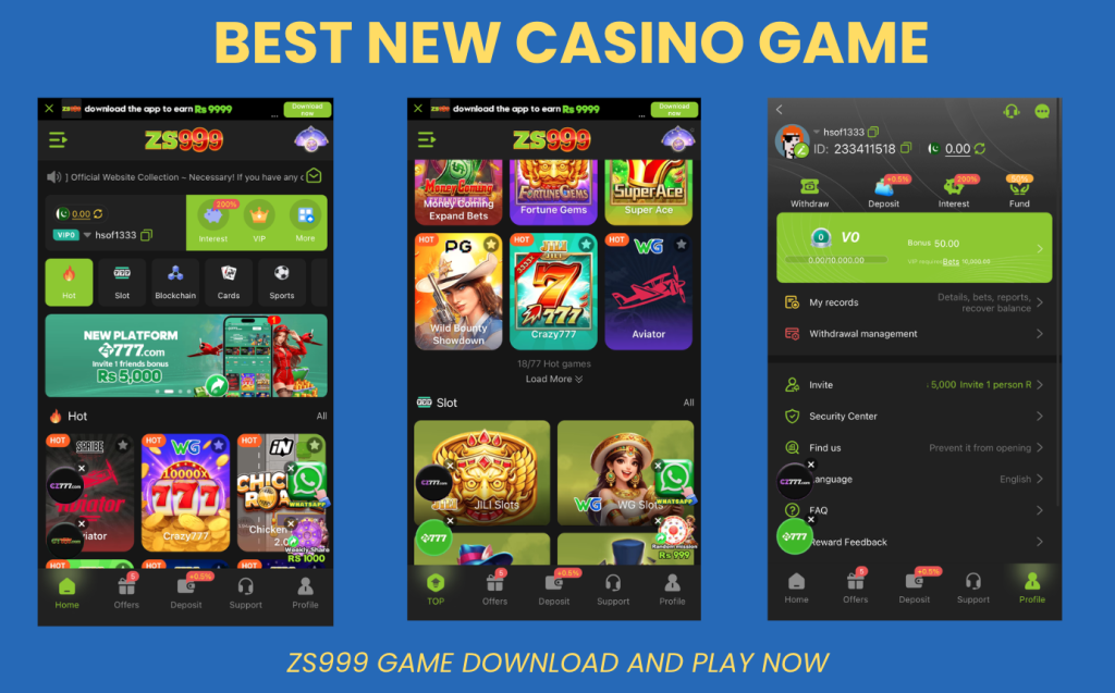 ZS 999 Game apk New earning game in Pakistan